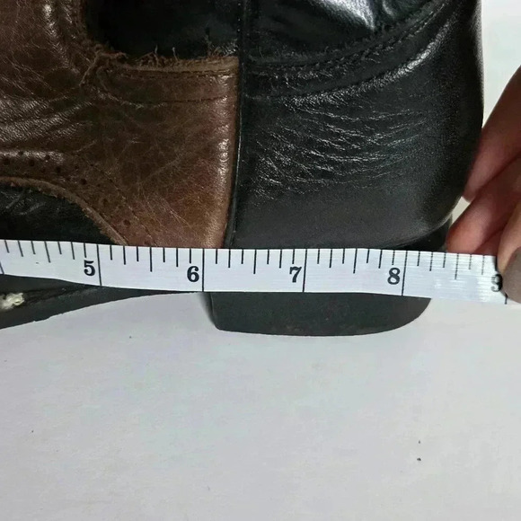 Verthali exotic black leather cowboy boots boys size 2 - Picture 15 of 15